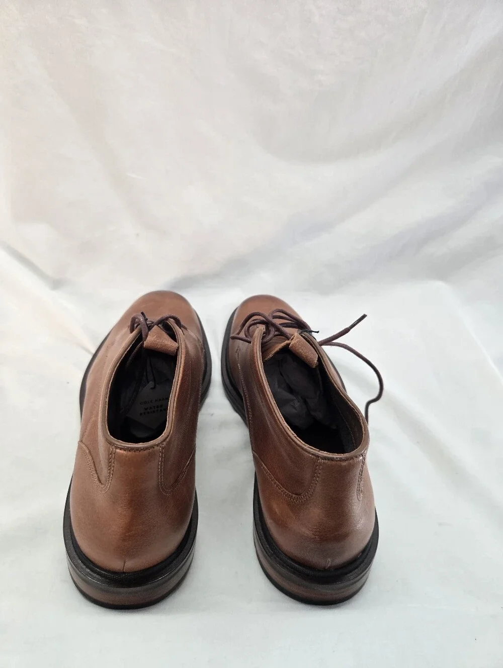 COLE HAAN Men's 10M Cranston Brown Leather Lace-Up Chukka Boots New